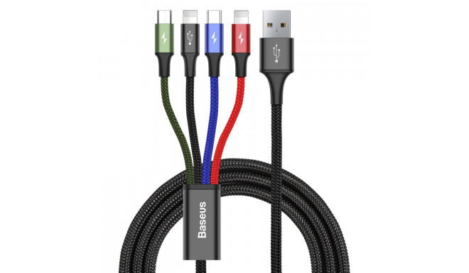 Baseus cable Fast 4in1 USB - micro USB + 2x Lightning + USB-C 1,2m 3,5A black