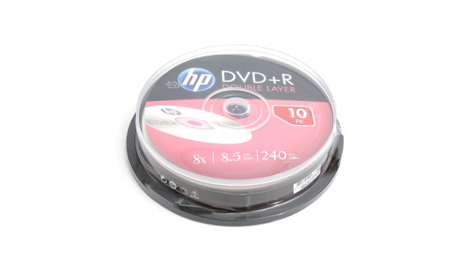 HP DVD+R 8.5GB 8x DL 10pcs Cake Box