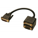 Lindy DVI Splitter Cable DVI cable 0.18 m DVI-D Black