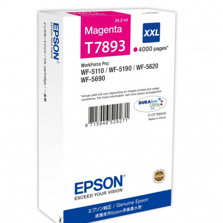 Tint Epson T7893 Magenta 34ml WF-5110DW/WF-5190DW/WF-5620DWF/WF-5690DWF