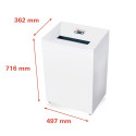 HSM Pure 530 paper shredder Particle-cut shredding 55 dB 30 cm White