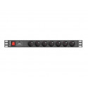 LANBERG PDU RACK POWER STRIP (1U,10A,7X 230V,2M)