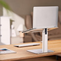 15.6-inch notebook stand with height adjustment, silver