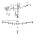 Triple monitor desk mount, 13-27 39; 3x8kg. ma