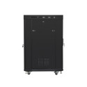 RACK CABINET 19" FREE-STANDING 22U/800X800 LCD WITH MESH DOOR BLACK LANBERG (FLAT PACK) V2