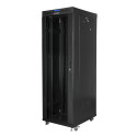 RACK CABINET 19" FREE-STANDING 37U/800X1000 LCD WITH GLASS DOOR BLACK LANBERG (FLAT PACK) V2