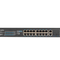 SWITCH LANBERG 16X 100MB POE+/2X 1GB/1X SFP UNMANAGED RACK 10" & 19" GIGABIT ETHERNET 150W