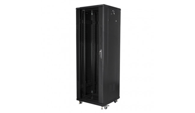 RACK CABINET 19" FREE-STANDING 37U/600X600 (FLAT PACK) BLACK LANBERG