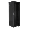 RACK CABINET 19" FREE-STANDING 37U/600X600 (FLAT PACK) BLACK LANBERG