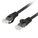 PATCHCORD CAT.6 UTP LSZH CU 0.5M BLACK FLUKE PASSED LANBERG