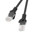 PATCHCORD CAT.5E UTP 5M BLACK FLUKE PASSED LANBERG