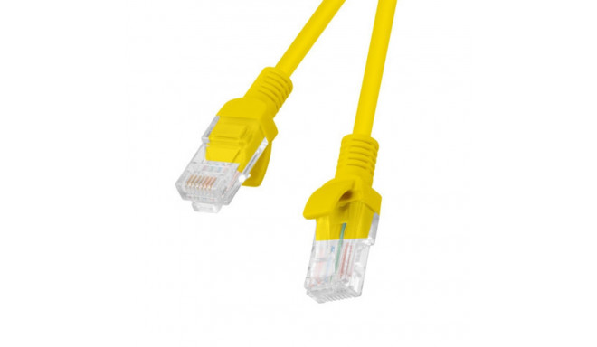 PATCHCORD CAT.5E UTP 0.25M YELLOW FLUKE PASSED LANBERG 10-PACK