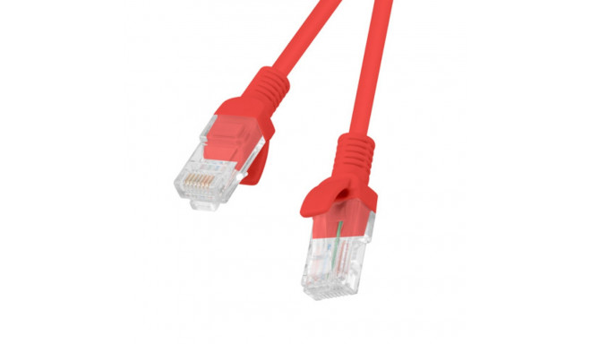 PATCHCORD CAT.5E UTP 0.5M RED FLUKE PASSED LANBERG