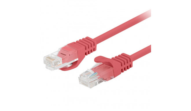 PATCHCORD CAT.5E UTP 0.25M RED FLUKE PASSED LANBERG