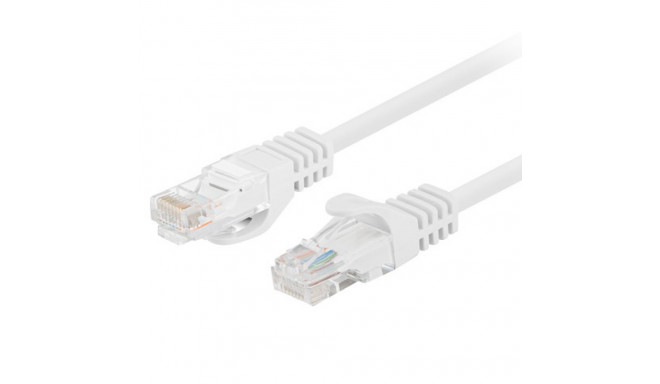 PATCHCORD CAT.5E UTP 0.25M WHITE FLUKE PASSED LANBERG