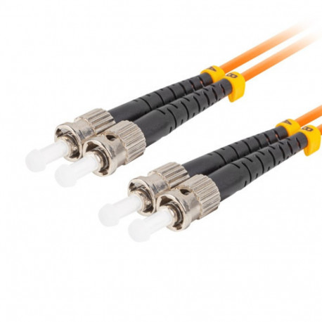 FIBER OPTIC PATCHCORD MM ST/UPC-ST/UPC DUPLEX 5M LSZH OM2 50/125 3.0MM ORANGE LANBERG