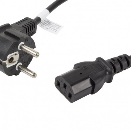 CEE 7/7->IEC 320 C13 POWER CORD 1.8M VDE BLACK LANBERG