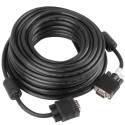 VGA M/M CABLE 15M DUAL-SHIELDED FERRITE BLACK LANBERG