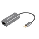 USB–>RJ45 ETHERNET ADAPTER NETWORK CARD NATEC CRICKET USB-C 3.1 1X RJ45 1GB CABLE
