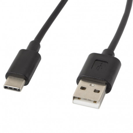 Lanberg kaabel USB-C - USB-A 2.0 1,8m, must