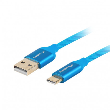 USB-C(M)->USB-A(M) 2.0 CABLE 0.5M BLUE QC 3.0 PREMIUM LANBERG