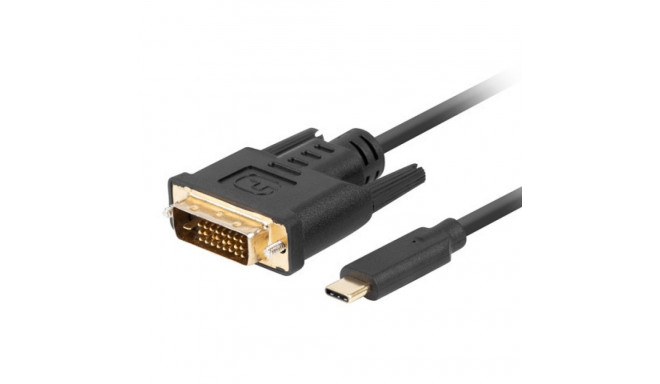 USB-C(M)->DVI-D(24+1)(M) CABLE 1.8M BLACK LANBERG