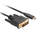 USB-C(M)->DVI-D(24+1)(M) CABLE 1.8M BLACK LANBERG
