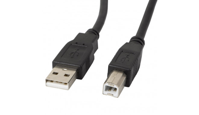 USB-A(M)->USB-B(M) 2.0 CABLE 3M BLACK LANBERG