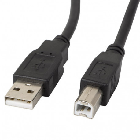 USB-A(M)->USB-B(M) 2.0 CABLE 1.8M BLACK LANBERG