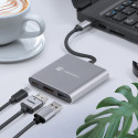 USB-C MULTIPORT ADAPTER 3 IN 1 NATEC FOWLER MINI USB 3.0, HDMI 4K, USB-C PD