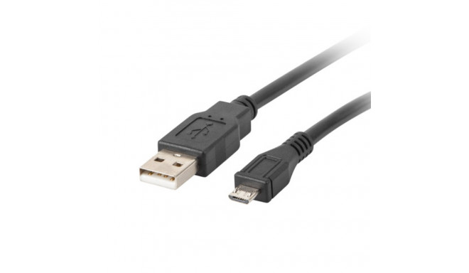 USB MICRO(M)->USB-A(M) 2.0 CABLE 1M BLACK LANBERG