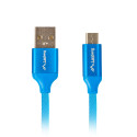 Lanberg kaabel microUSB (M) - USB (M) 2.0 Premium QC 3.0 1,8m, sinine