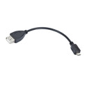 Natec adapter microUSB (M) - USB-A (F) 2.0 OTG 15cm, must