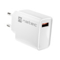 USB CHARGER NATEC RIBERA 1X USB-A 18W WHITE