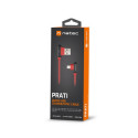 Natec kaabel microUSB (M) nurgaga - USB-A (M) 2.0 nurgaga 1m, punane