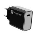 USB CHARGER NATEC RIBERA 1X USB-C 20W BLACK