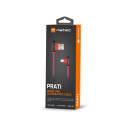 Natec kaabel microUSB (M) nurgaga - USB-A (M) 2.0 nurgaga 1m, punane