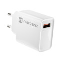 USB CHARGER NATEC RIBERA 1X USB-A 18W WHITE