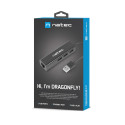 Natec USB 2.0 hub Dragonfly  3-port + RJ45