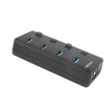 Natec USB 3.0 hub Mantis 2 4-port + vooluadapter