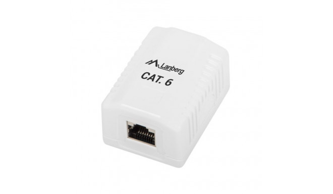 SURFACE-MOUNT BOX CAT.6 FTP SHIELDED 1X RJ45 WHITE LANBERG