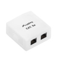 SURFACE-MOUNT BOX CAT.5E UTP UNSHIELDED 2X RJ45 WHITE LANBERG