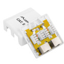 SURFACE-MOUNT BOX CAT.5E FTP SHIELDED 2X RJ45 WHITE LANBERG