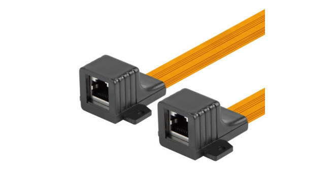 RJ45 INLINE COUPLER SLIM WINDOW CABLE 17CM LANBERG