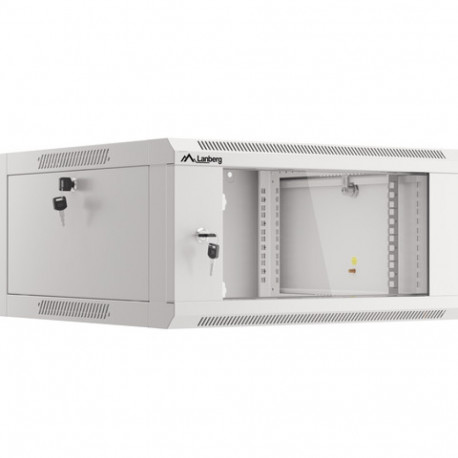 RACK CABINET 19" WALL-MOUNTED 4U 600 FAST ASSEMBLY (FLAT PACK) GREY LANBERG