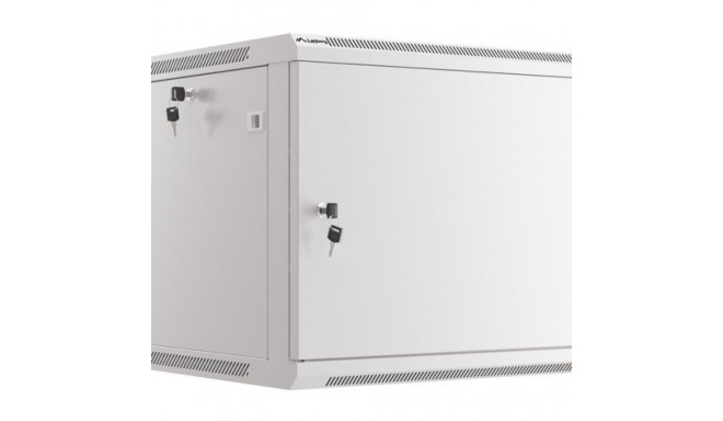 RACK CABINET 19" WALL-MOUNT 9U/600X600 (FLAT PACK) WITH METAL DOOR GREY LANBERG