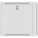 RACK CABINET 19" WALL-MOUNT 9U/600X600 FOR SELF-ASSEMBLY WITH METAL DOOR GREY LANBERG (FLAT PACK)