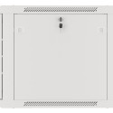 RACK CABINET 19" WALL-MOUNT 9U/600X600 FOR SELF-ASSEMBLY WITH METAL DOOR GREY LANBERG (FLAT PACK)