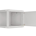 RACK CABINET 19" WALL-MOUNT 9U/600X600 FOR SELF-ASSEMBLY WITH METAL DOOR GREY LANBERG (FLAT PACK)