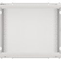 RACK CABINET 19" WALL-MOUNT 9U/600X600 FOR SELF-ASSEMBLY WITH METAL DOOR GREY LANBERG (FLAT PACK)